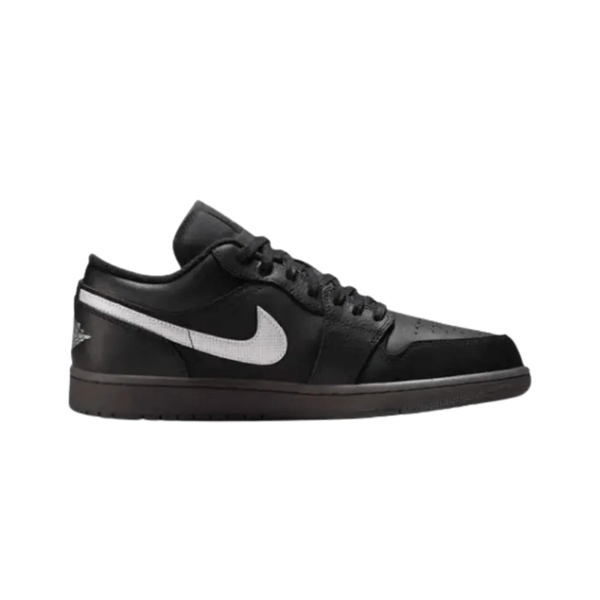 Jordan 1 Low Black White Dark Smoke Grey (Reflective Swoosh)