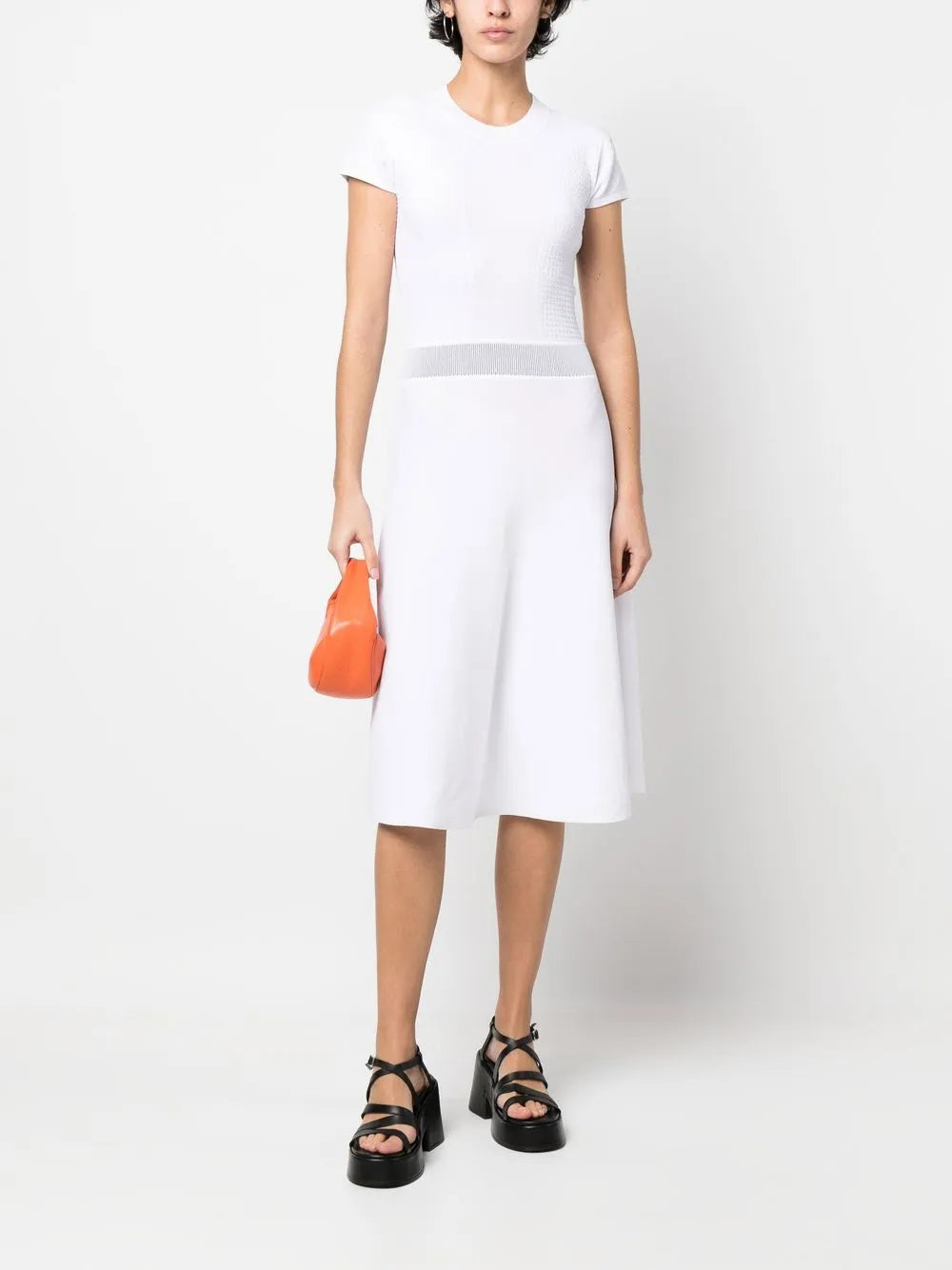Karl Lagerfeld Karl Lagerfeld Short-Sleeve Knit Midi Dress