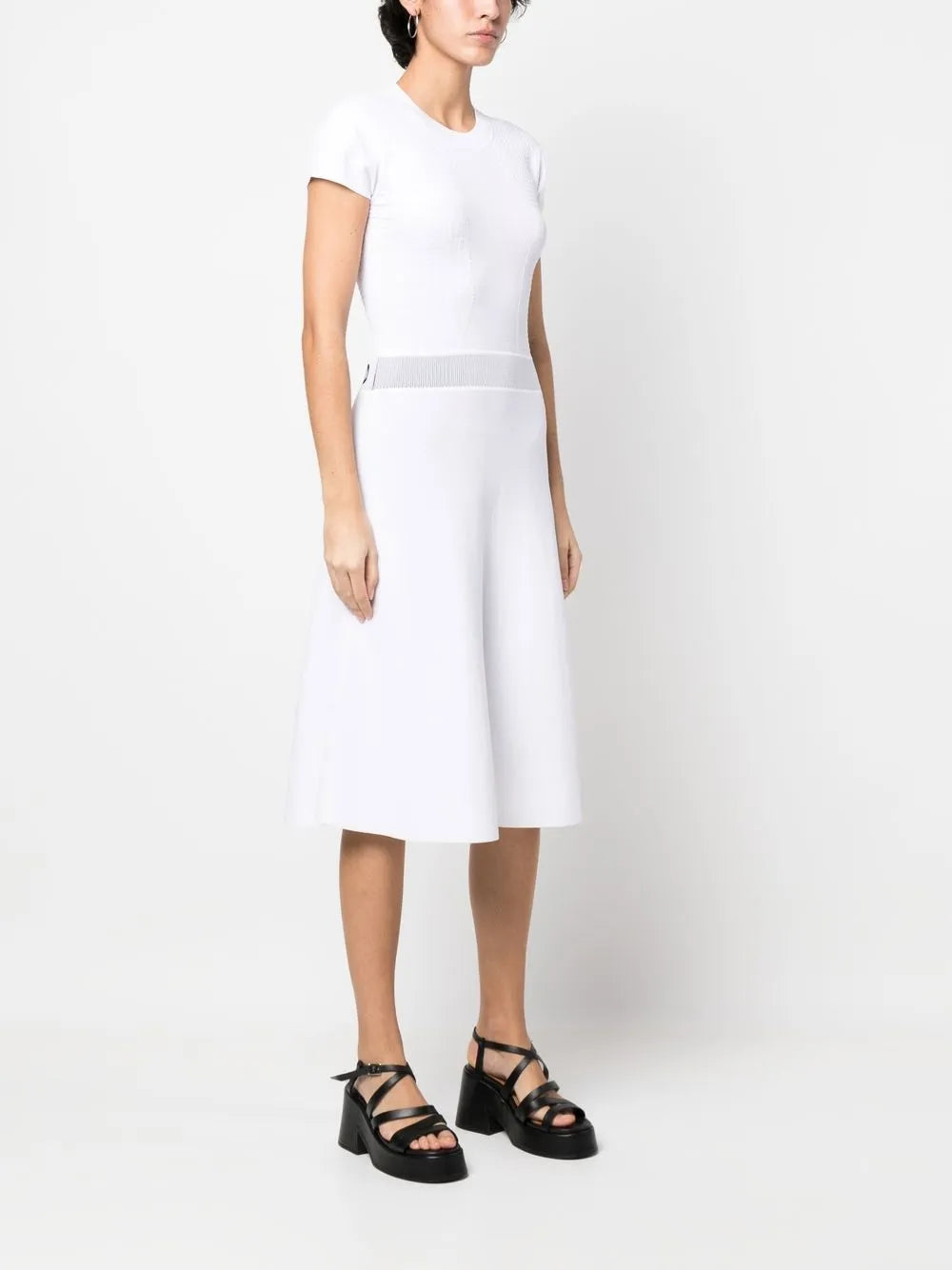 Karl Lagerfeld Karl Lagerfeld Short-Sleeve Knit Midi Dress