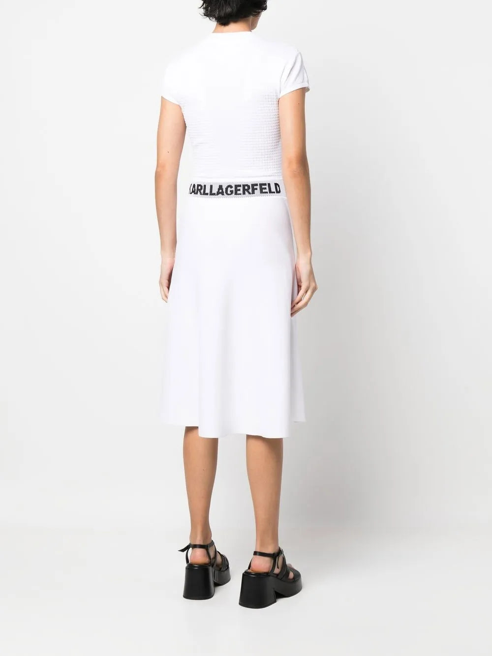 Karl Lagerfeld Karl Lagerfeld Short-Sleeve Knit Midi Dress