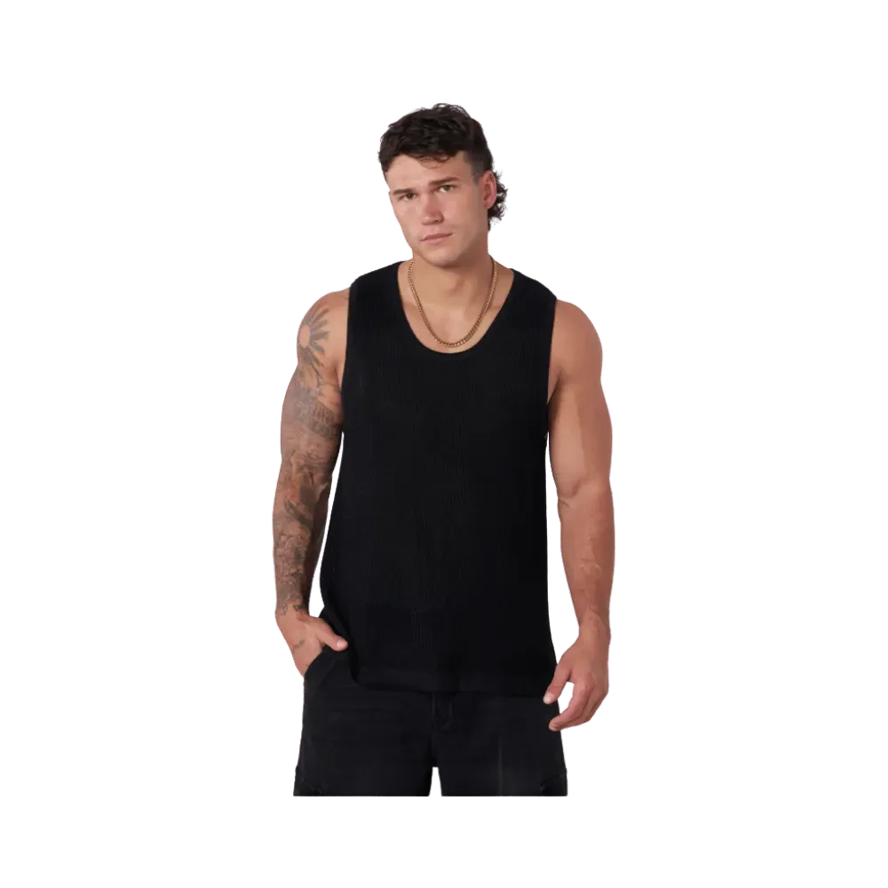 Young LA Crochet Tanks Black