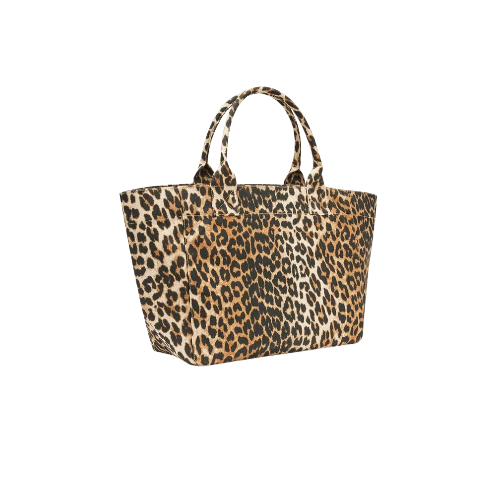Ganni Leopard Medium Tote Bag