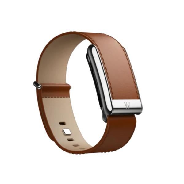 Whoop 5.0 Peak / MG Life Leatherluxe Straight Chestnut/Cream with Titanium Band (12 Month Subscription Included)