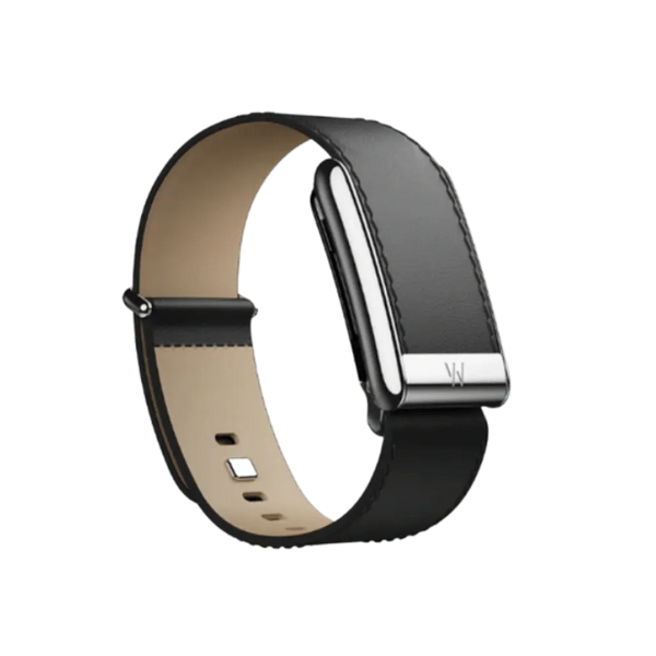 Whoop 5.0 Peak / MG Life Leatherluxe Straight Black/Cream with Titanium Band (12 Month Subscription Included)