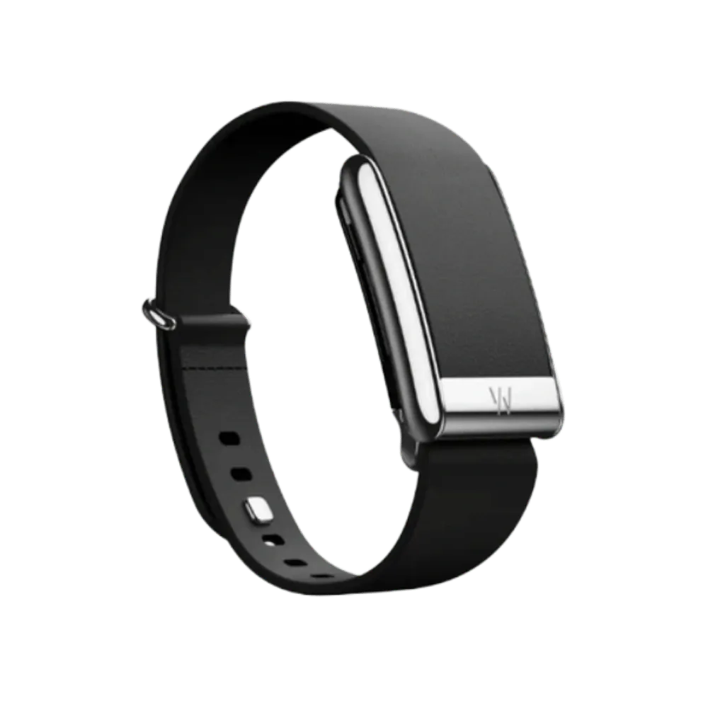 Whoop 5.0 Leatherluxe Tapered Black with Titanium Band (12 Month Subscription Included)
