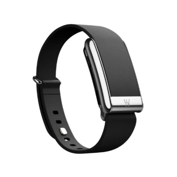 Whoop 5.0 Leatherluxe Tapered Black with Titanium Band (Strap Only)