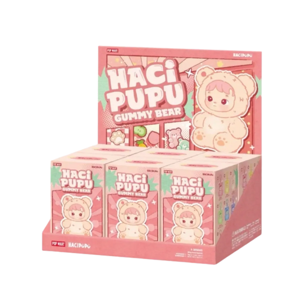 Pop Mart HACIPUPU Gummy Bear Series Vinyl Plush Pendant Sealed Case (6 Blind Box)