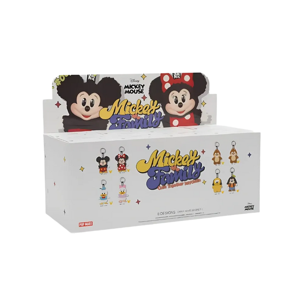 Pop Mart Disney Mickey Family Together Series Plush Keychain Sealed Case (8 Blind Box)