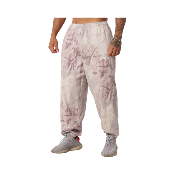 YoungLA Tree Camo Collection Baggy Joggers Desert Tan Tree Camo