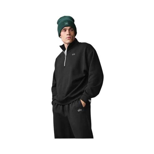 Alo Men's Accolade 1/4 Zip Pullover Black