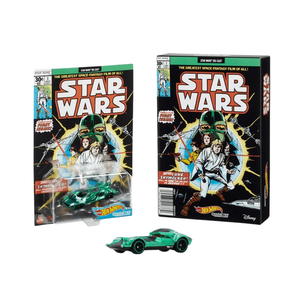 Hot Wheels Star Wars Green Darth Vader Character Car Comic Cover SDCC Exclusive Green