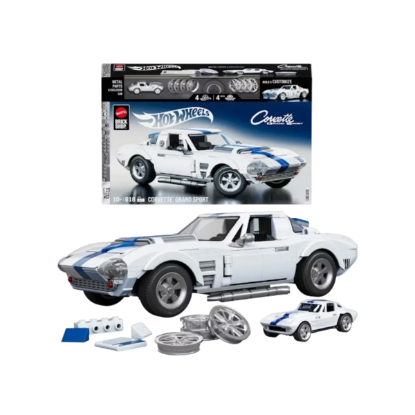 Mattel Brick Shop Hot Wheels Corvette Grand Sport Building Set