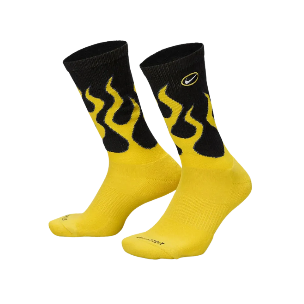 Nike Everyday Plus Crew Socks OG Flame Yellow Black