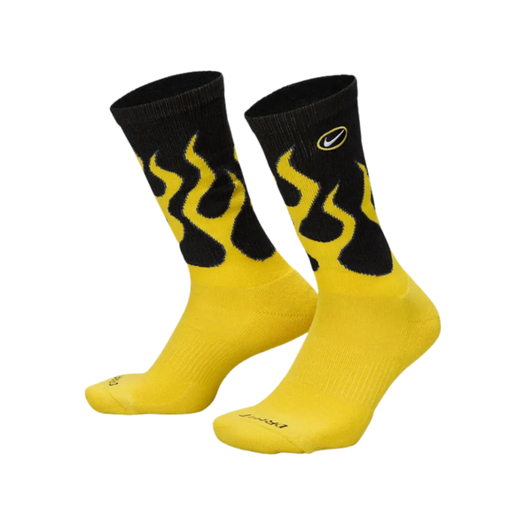 Nike Everyday Plus Crew Socks OG Flame Yellow Black