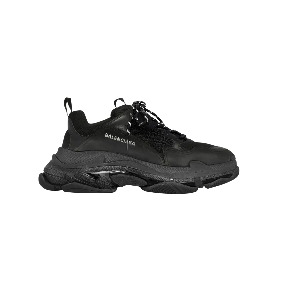 Balenciaga Triple S Clear Sole Sneaker In Black