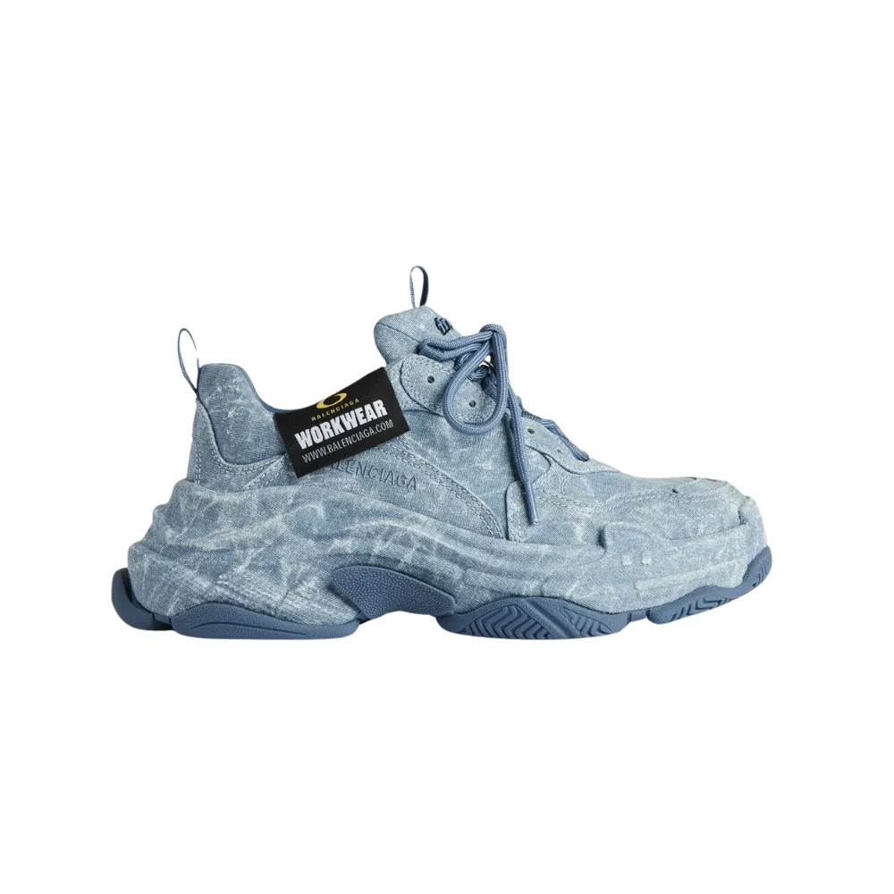 Balenciaga Triple S Canvas Sneaker In Blue