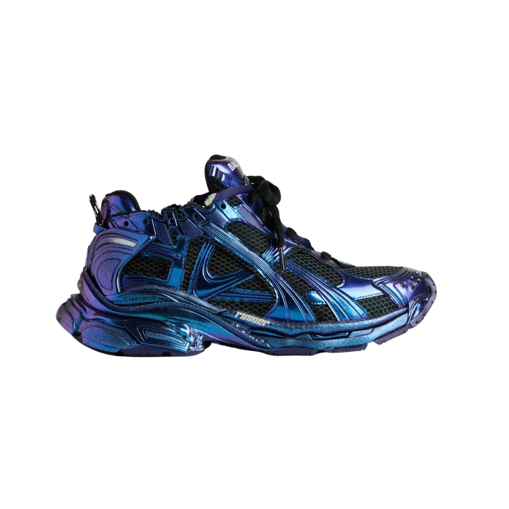 Balenciaga Runner Iridescent Sneaker in Blue