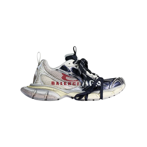 Balenciaga 3XL Split Logo Sneaker In Eggshell