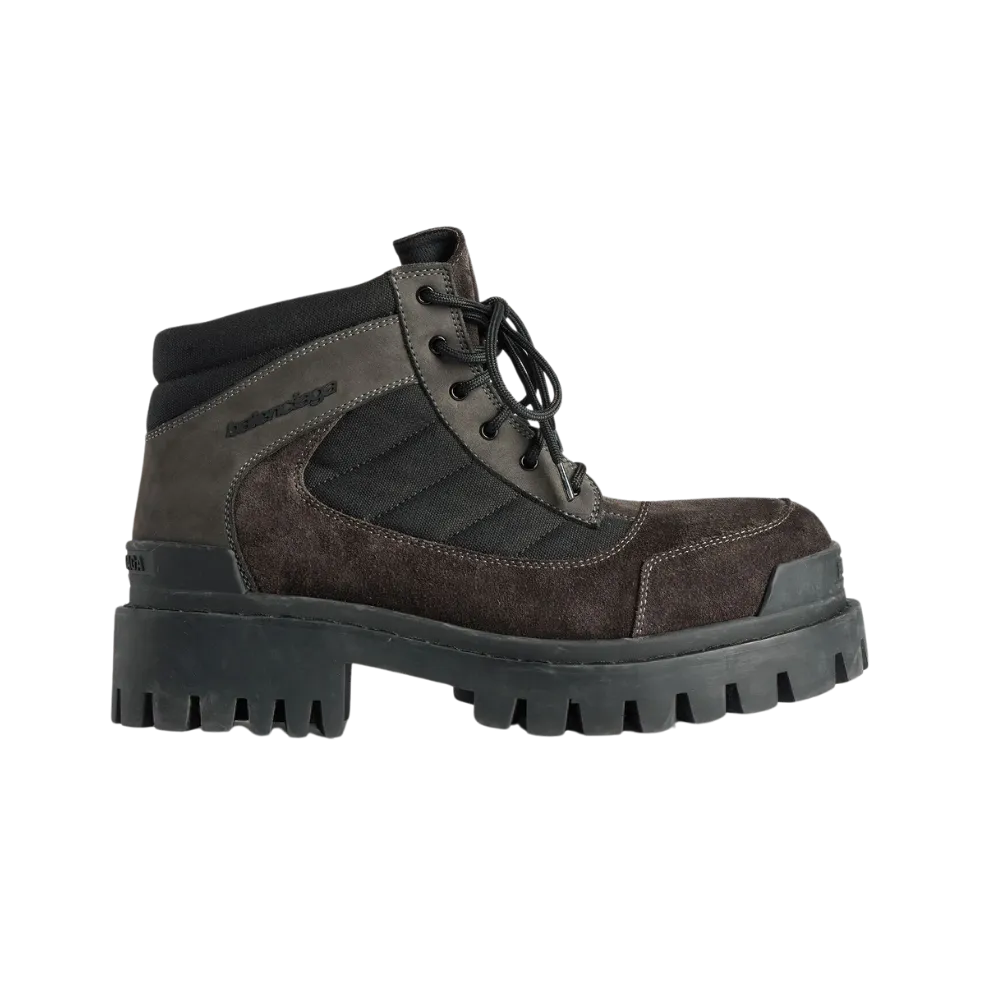 Balenciaga Combat Strike Low Boot In Brown