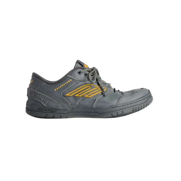 Balenciaga Hamptons Worn-Out Sneaker In Grey and Yellow