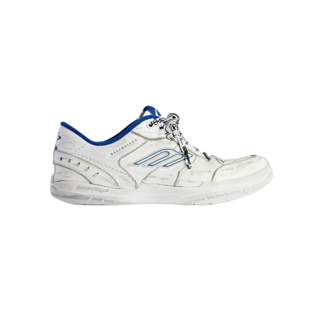 Balenciaga Hamptons Worn-Out Sneaker In White