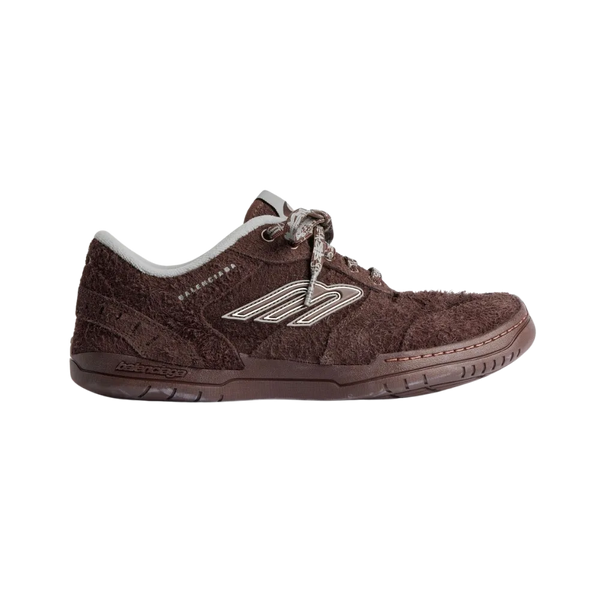 Balenciaga Hamptons Suede Sneaker In Dark Brown