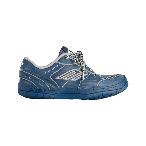 Balenciaga Hamptons Medium Worn-Out Sneaker In Navy