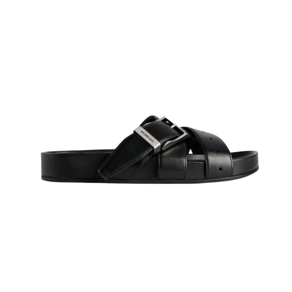 Balenciaga Belt Mule In Black