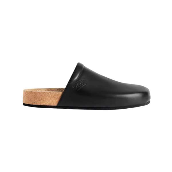 Balenciaga I Scholl Flat Mule In Black Calfskin