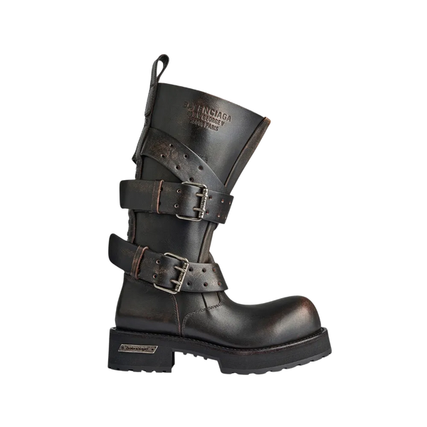Balenciaga Venom High Boot In Brown