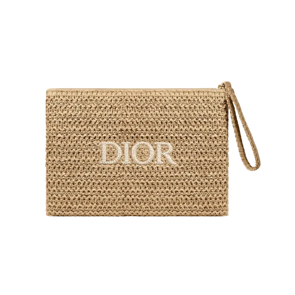 Dior Raffia Clutch