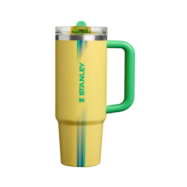 Stanley Country Collection Quencher Protour Flip Straw Tumbler Team Yellow Green 30 OZ