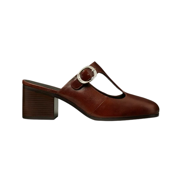 Tory Burch Violet T-Strap Heeled Mule Negroni