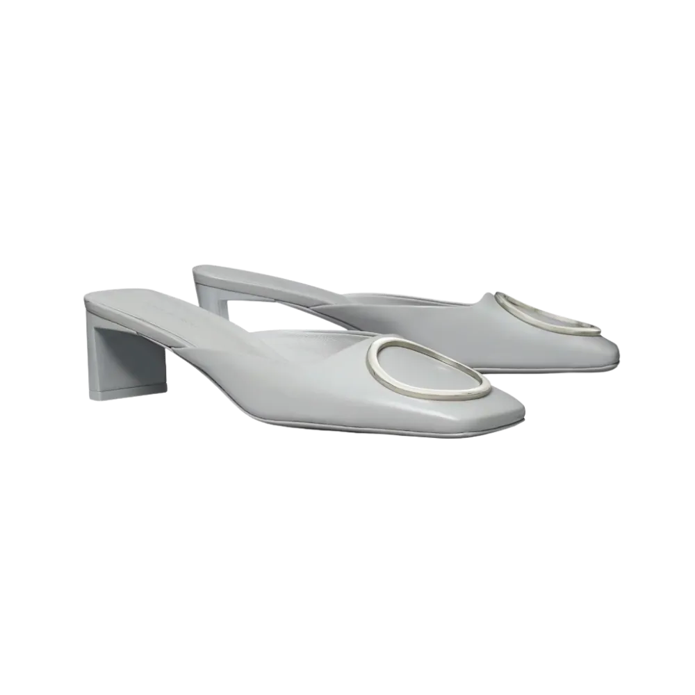 Tory Burch Ring Heeled Mule Silver