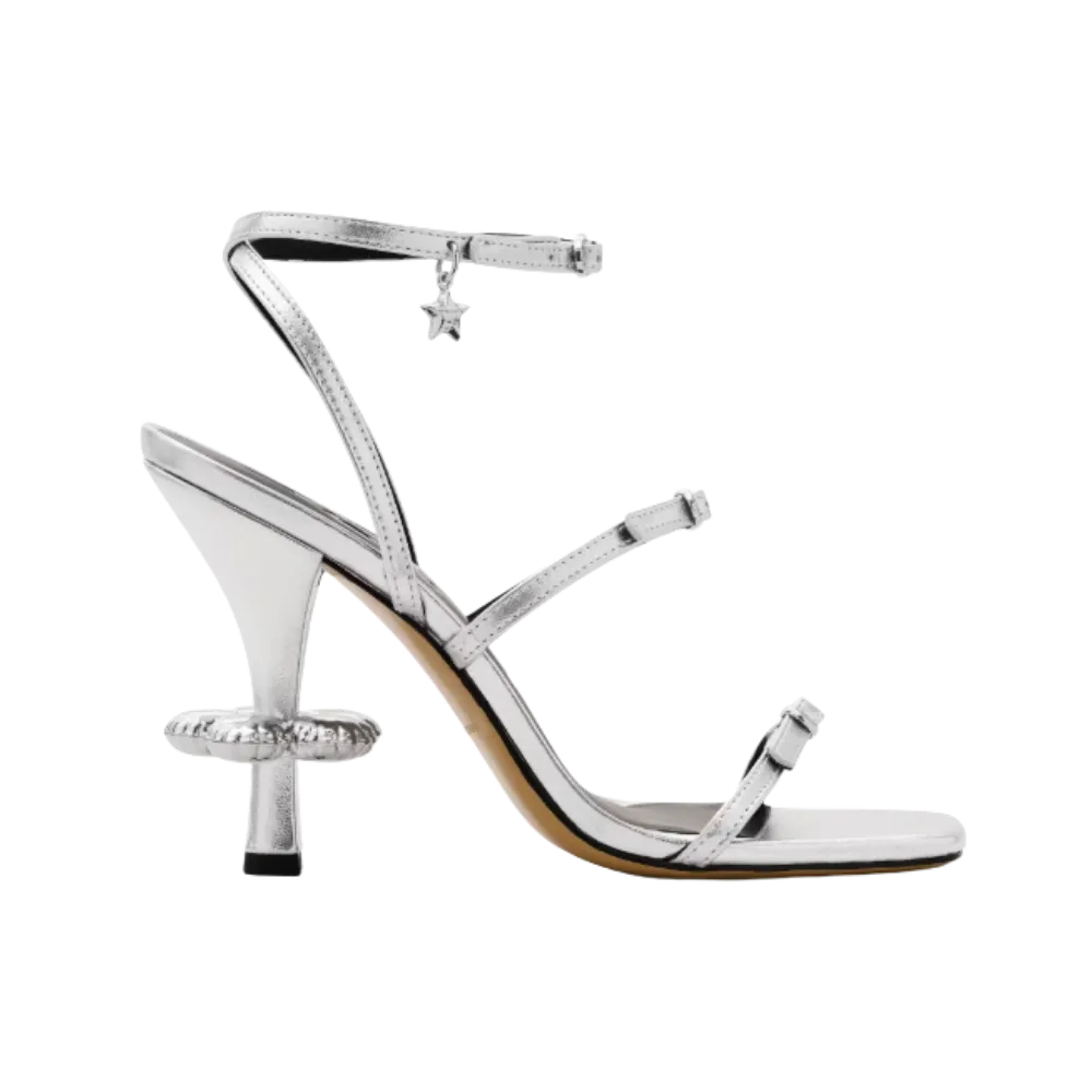 Marc Jacobs The Metallic Leather Daisy Silver