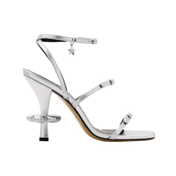 Marc Jacobs The Metallic Leather Daisy Silver