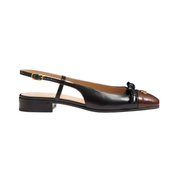 Valentino Valet Du Roi Kid Slingback Ballerina 25mm Black