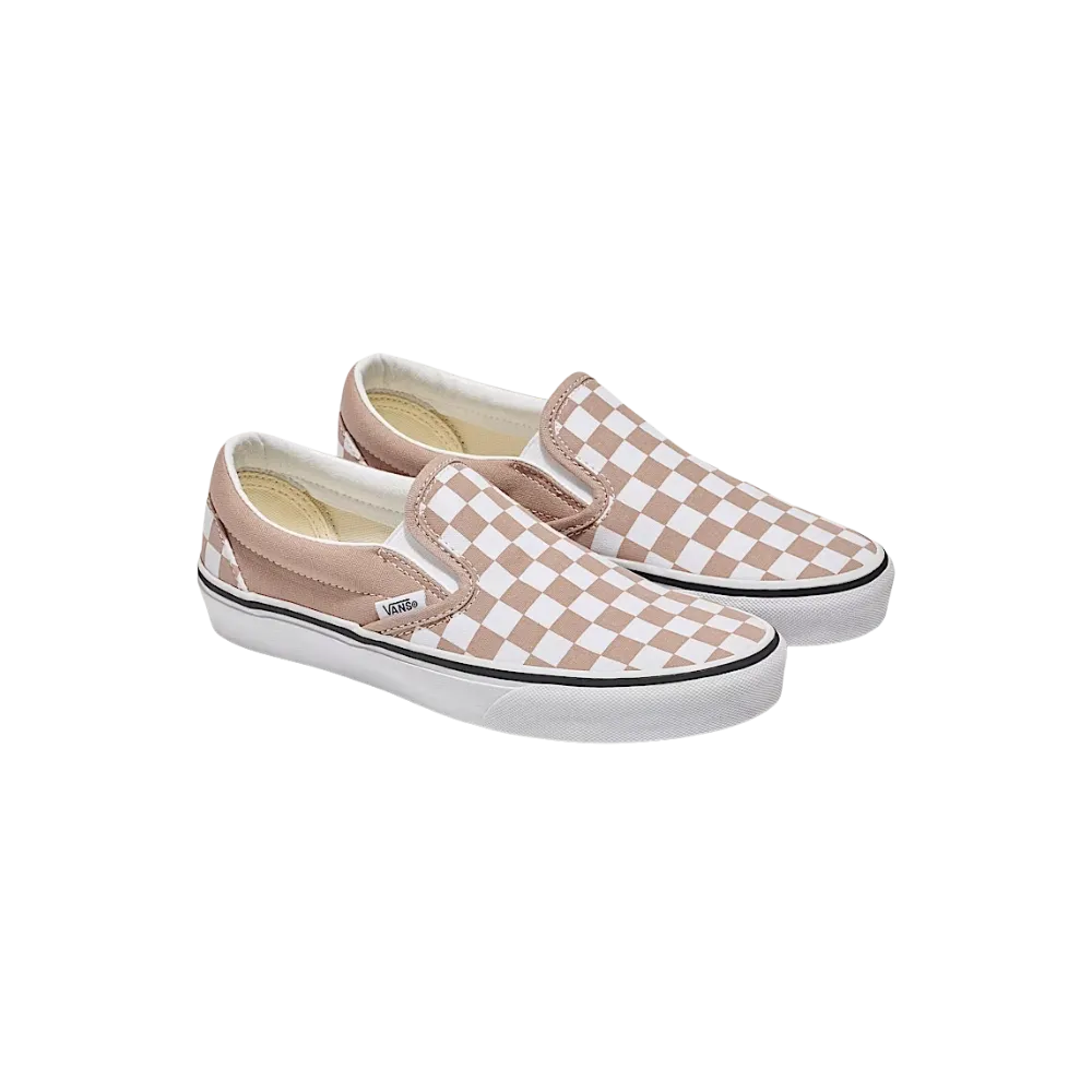 Vans Classic Slip-On Checkerboard Shoe Warm Taupe Brown