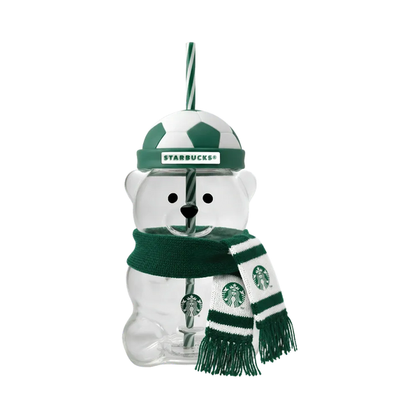 Starbucks x FIFA World Cup 2026 Bearista Bear Football Cap Glass Cup