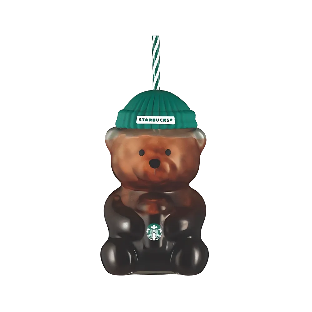 Starbucks Bear "Bearista" Glass Tumbler Cup