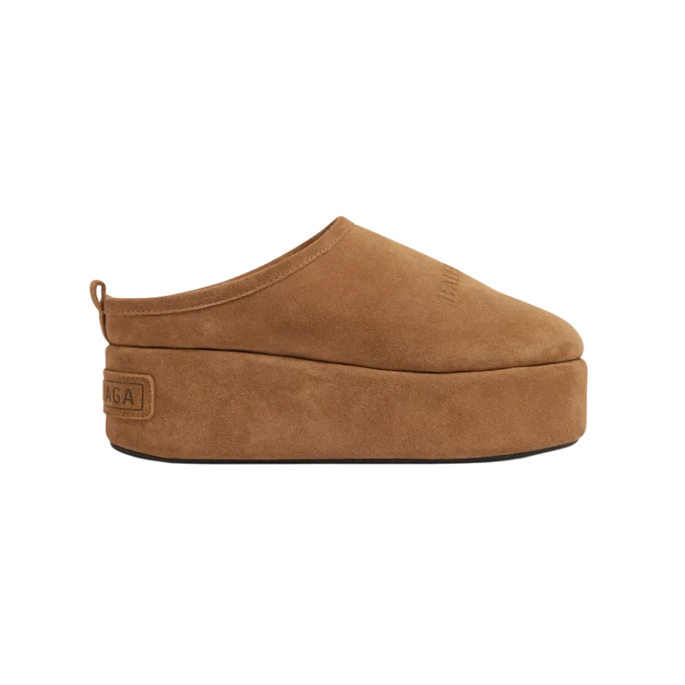 Balenciaga Alaska Soft Platform Mule In Brown