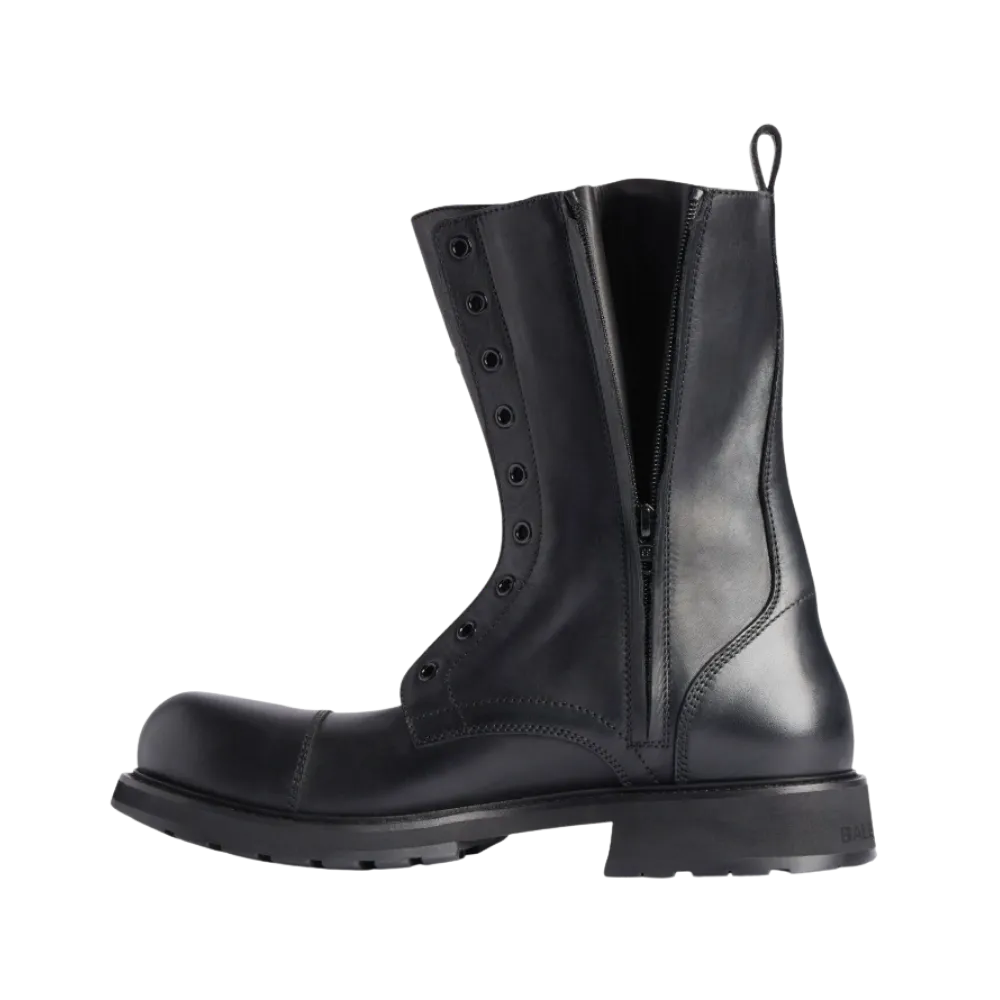Balenciaga Truck Lace-Up Boot In Black