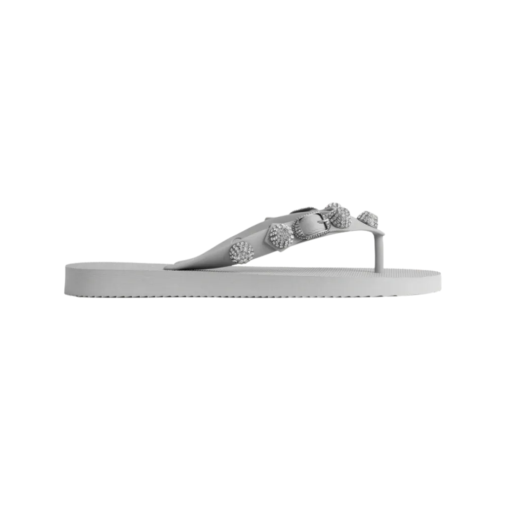 Balenciaga Cagole Thong Sandal In Crystal