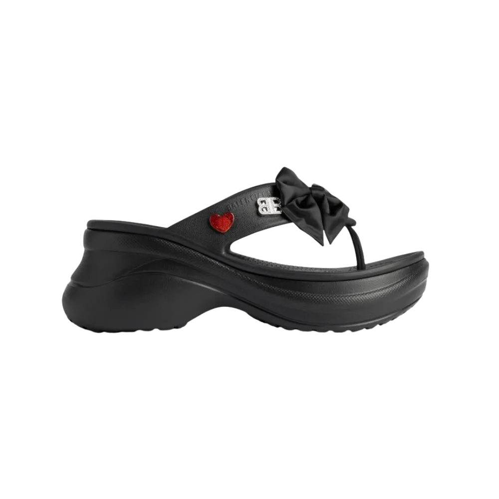 Balenciaga Crocs Thong Jibbitz In Black