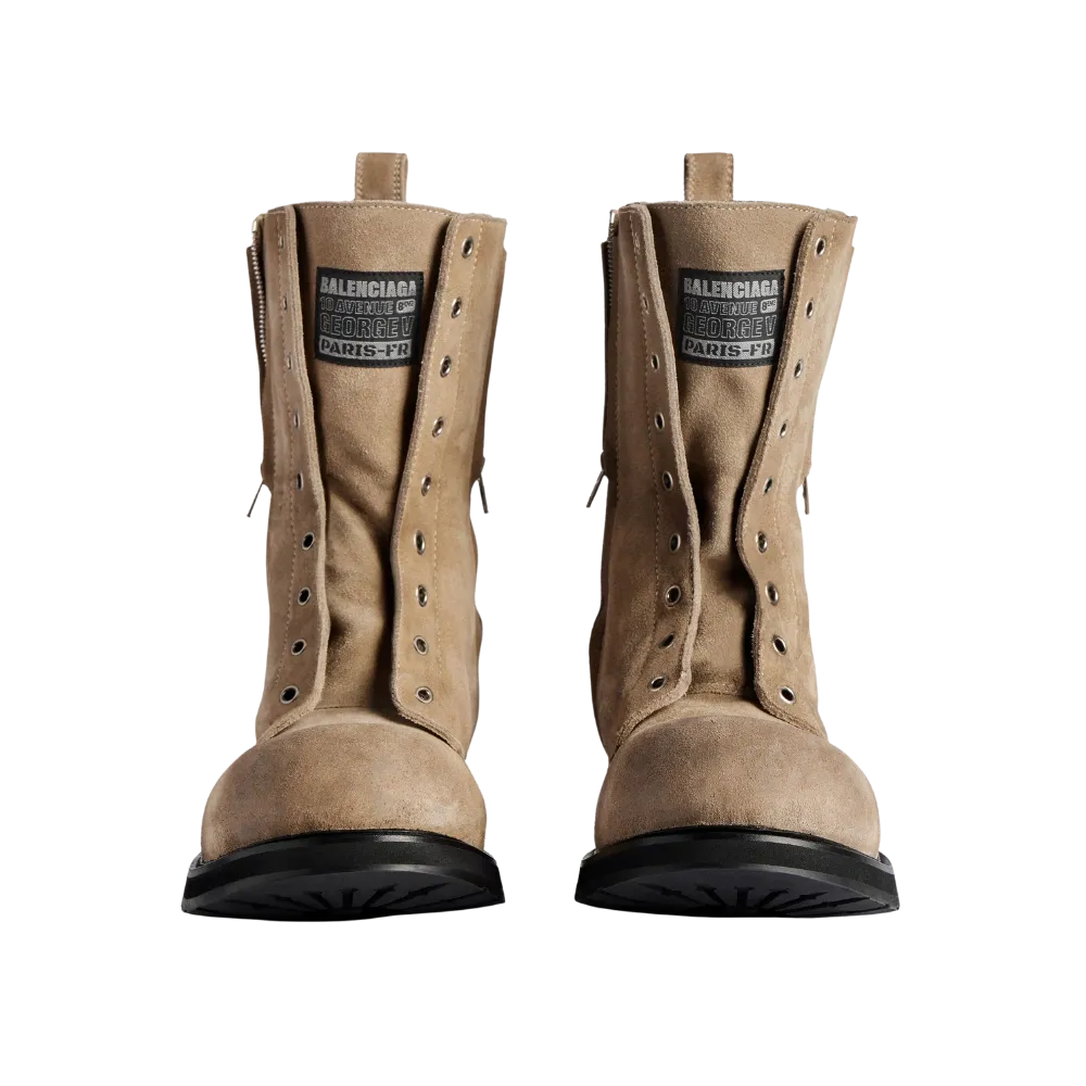Balenciaga Truck Lace-Up Boot In Sand