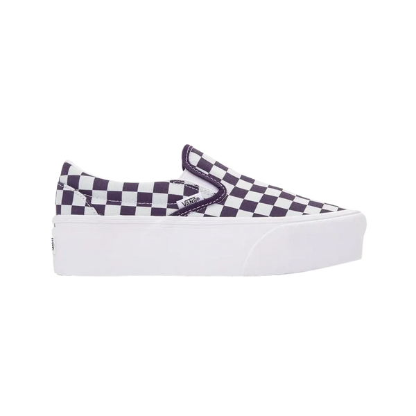 Vans Classic Slip-On Checkerboard Platform Shoe Gothic Grape Purple