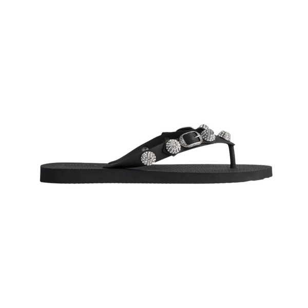 Balenciaga Cagole Thong Sandal In Crystal