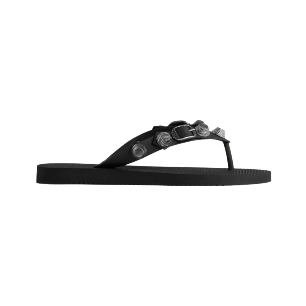 Balenciaga Cagole Thong Sandal In Black