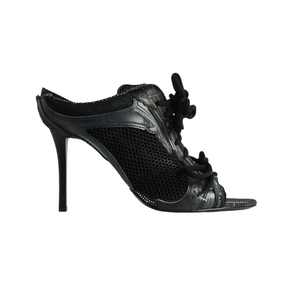 Balenciaga Stapler Sandal Heel In Black
