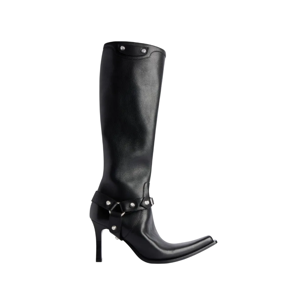 Balenciaga City Boot With Harness In Black